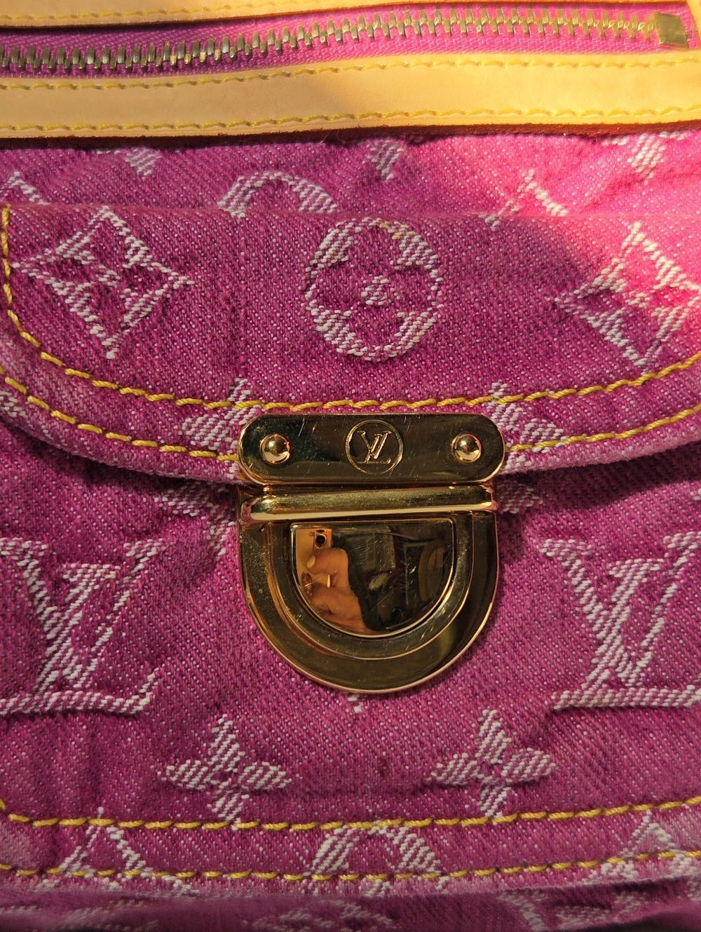 Louis Vuitton Neo Speedy M95214 Fuchsia Pink Monogram Denim Bag - Picture 8 of 15